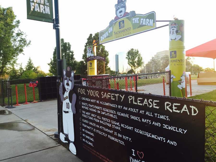 down on the field raley field 3. Down on the Field: The right field barbecue area has been transformed to a kids' area called Down on the Farm.