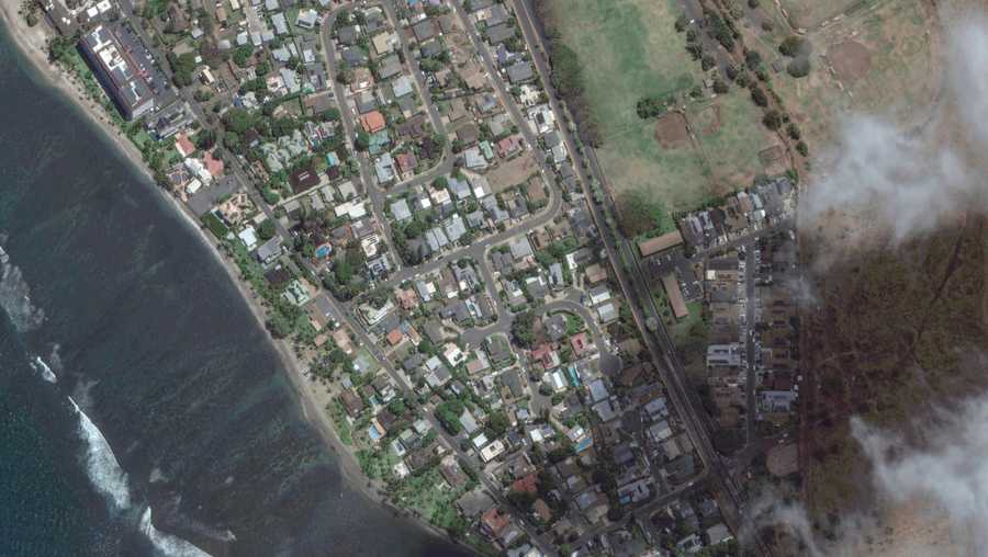 WILDFIRE LAHAINA, MAUI, HAWAII -- JUNE 25, 2023: 07 Maxar satellite imagery of southern Lahaina before the Lahaina Wildfire. Please use: Satellite image (c) 2023 Maxar Technologies. WILDFIRE LAHAINA, MAUI, HAWAII -- JUNE 25, 2023: 07 Maxar satellite imagery of southern Lahaina before the Lahaina Wildfire. Please use: Satellite image (c) 2023 Maxar Technologies.