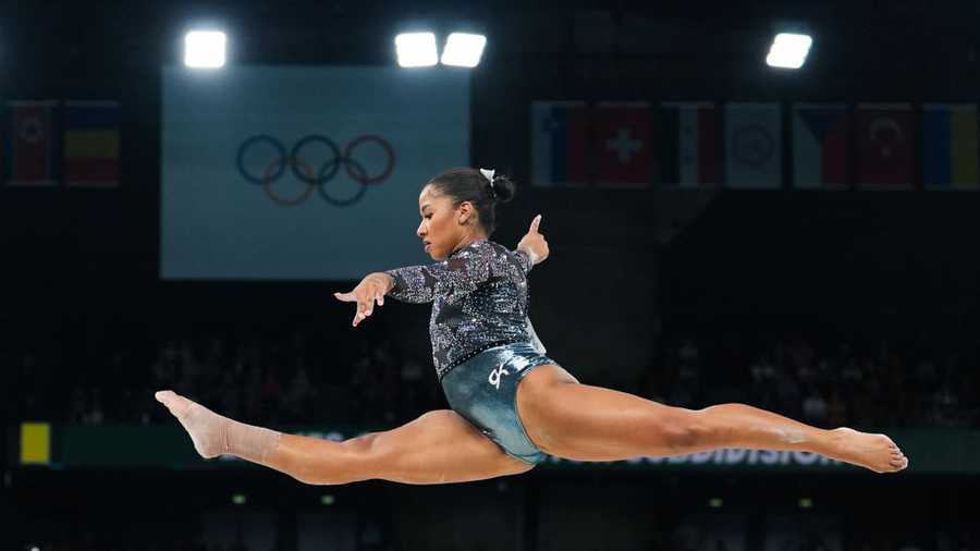 Olympic Games Paris 2024, Day 2 PARIS, FRANCE - JULY 28: Jordan Chiles from Team USA competes in the women's gymnastics at the Bercy Arena during the Paris 2024 Olympic Games in Paris, France on July 28, 2024. (Photo by Aytac Unal/Anadolu via Getty Images)