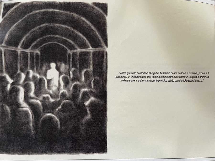 A photo showing silhouettes of Jews. A photo showing silhouettes of Jews.