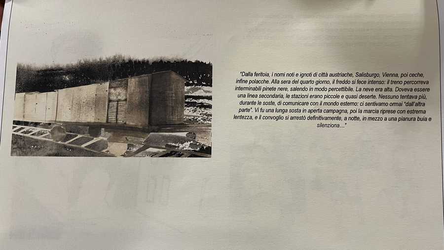 train car A work of art from the project to honor the memory of the Holocaust.