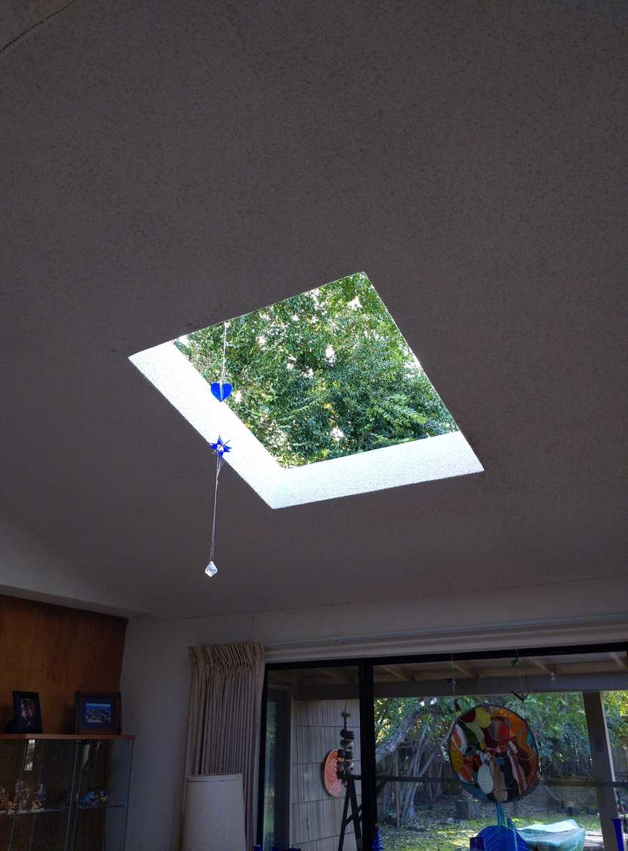 skylight A viewer said the storm blew out their skylight.